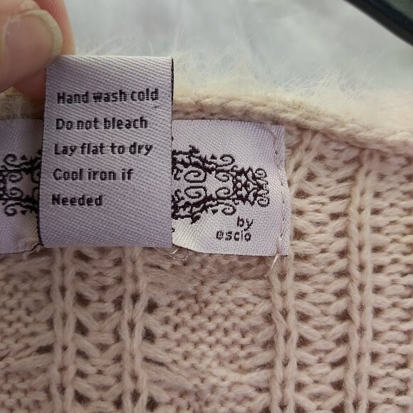 Oliver by Escio Duster Cardigan Vest XL Sleeveless Knit Pockets Hood Blush Pink - Picture 12 of 14